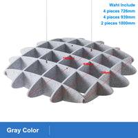 Panneau Acoustique Suspendu au Plafond en Feutre Polyester, Kit de 10 Pièces 100 cm