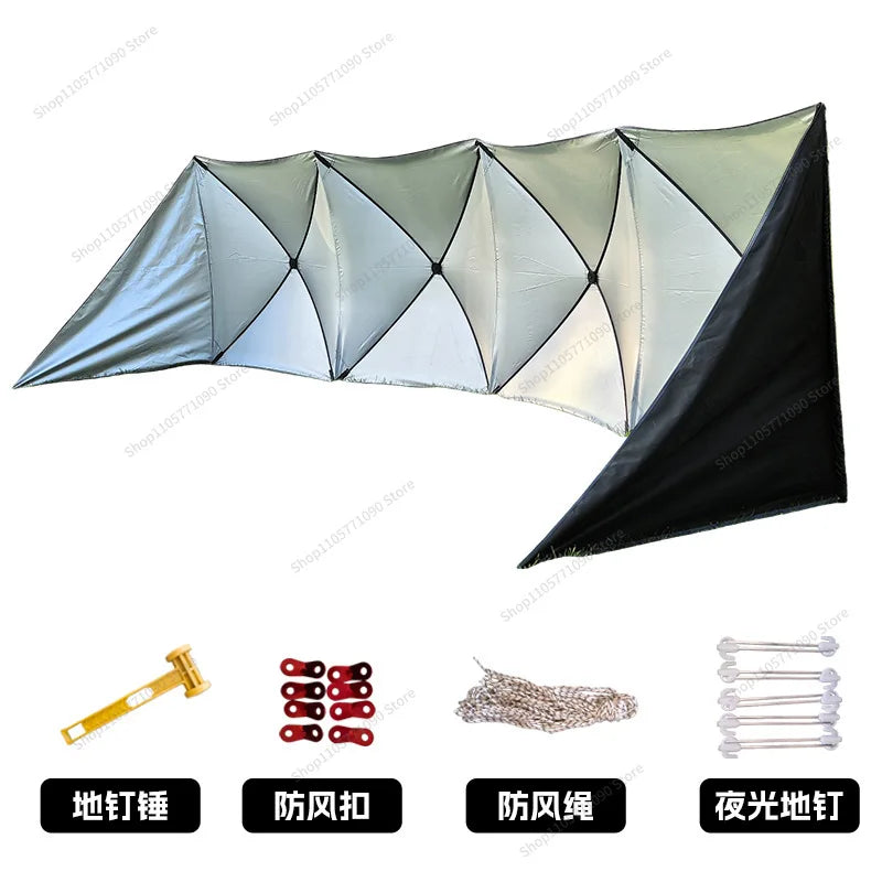 Paravent de camping, dimensions 560 x 140 cm