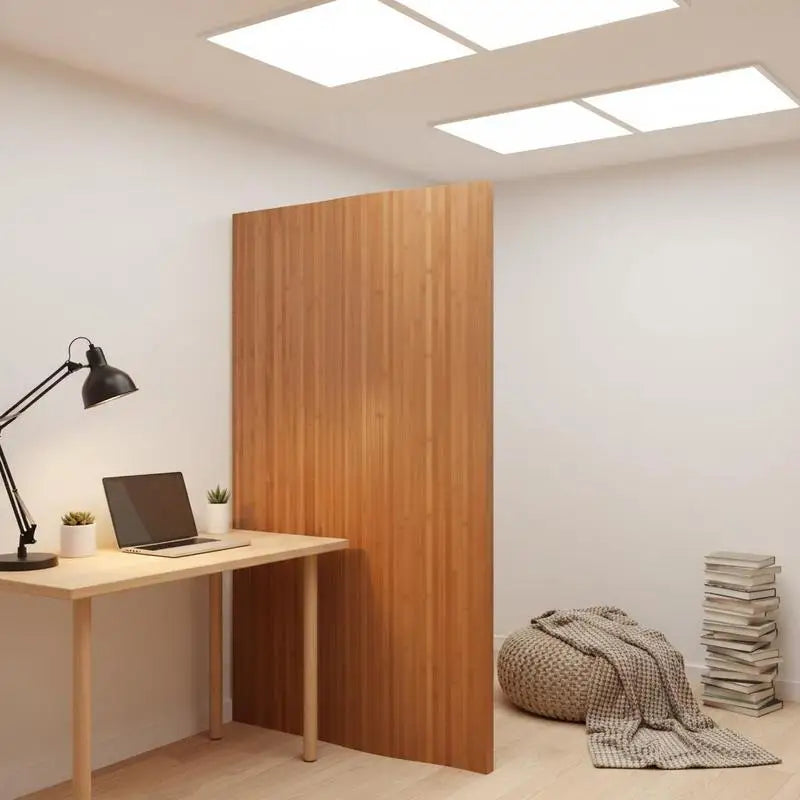 Paravent bambou brun enroulable, dimensions 250 x 165 cm