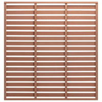 Brise-vue panneau de clôture WPC lattes horizontales marron, pour une clôture de jardin