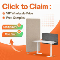 Cloison Acoustique de Bureau Polyester Autoportante 180 x 160 cm