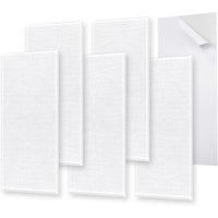 Panneau Acoustique Mural Autocollant Feutre 60 x 30 cm, Lot de 6, 7 Couleurs