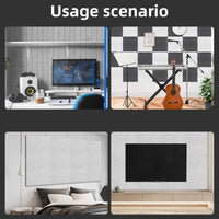 Panneau Acoustique Mural Feutre Rainuré Autocollant 30 x 30 cm, Lot de 12