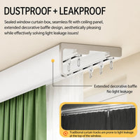 Rail plafond aluminium occultant simple ou double voie, pour un espace ouvert
