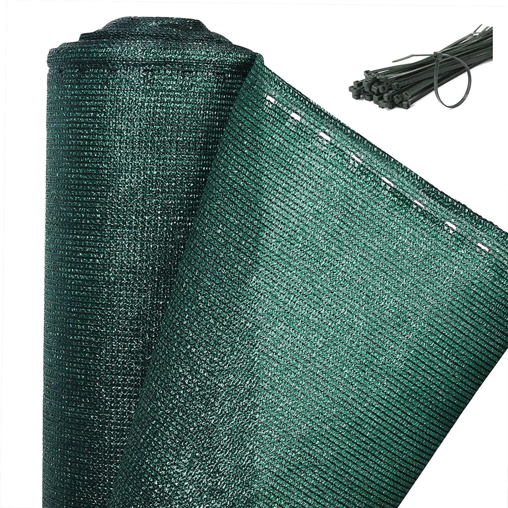 Brise-Vue Rouleau Toile Maillée PEHD Vert 100 à 180 cm de Haut