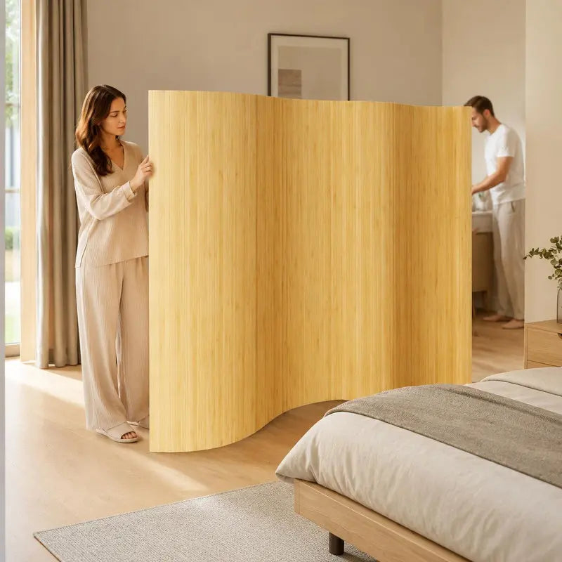 Paravent Bambou Naturel Enroulable Occultant 165 x 800 cm