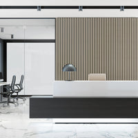 Panneau Acoustique à Lattes MDF Lot de 2, 120 x 60 cm, 3 Couleurs