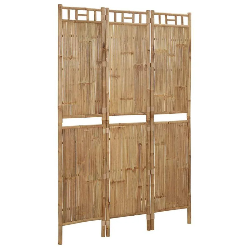 Paravent 3 panneaux bambou naturel, dimensions 120 x 180 cm