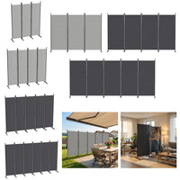 Paravent 3 à 6 Panneaux Tissu Gris Clair ou Foncé 180 cm