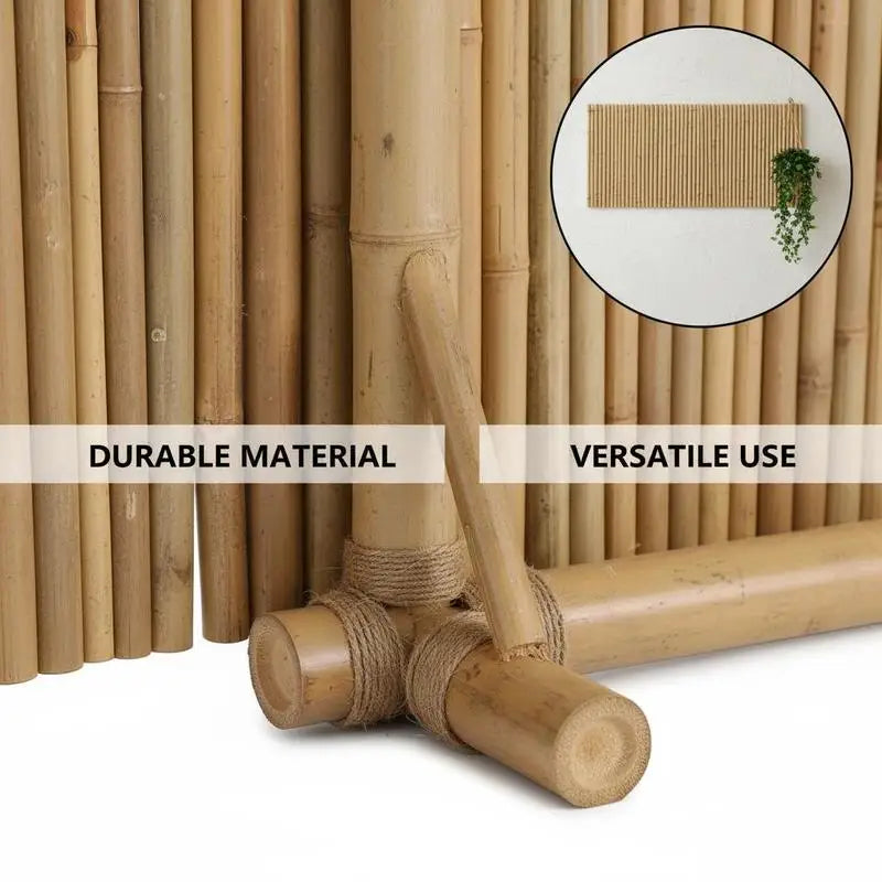 Paravent Bambou Naturel Autoportant Intérieur ou Jardin 180 x 170 cm
