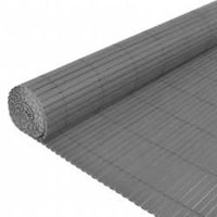 Brise-vue jardin PVC double face gris, dimensions 400 x 90 cm
