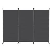 Paravent 3 à 6 Panneaux Tissu Gris Clair ou Foncé 180 cm