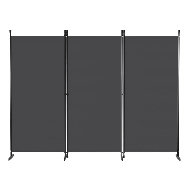 Paravent 3 à 6 Panneaux Tissu Gris Clair ou Foncé 180 cm