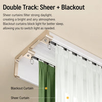Rail plafond aluminium occultant simple ou double voie, pour un dressing
