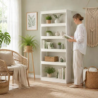 Étagère Séparatrice de Pièce Pin Massif Blanc 80 x 30 x 199,5 cm