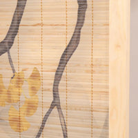 Paravent chinois 6 panneaux bambou paysage encre naturel, dimensions 240 x 175 cm