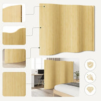 Paravent bambou ondulé souple beige