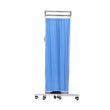 Paravent Médical Pliant 3 Panneaux Inox Bleu pour Lit d'Hôpital