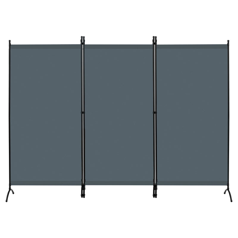 Paravent Extérieur 3 Panneaux Polyester Gris ou Crème 255 x 181 cm
