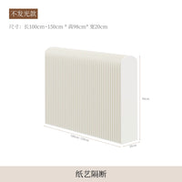 Cloison Amovible Accordéon en Papier Blanc, Hauteur 78 à 117 cm