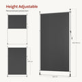 Paravent Rétractable Vertical Sans Perçage Gris 200 x 220-310 cm