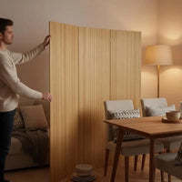 Paravent 3 Panneaux Bambou Naturel 250 x 165 cm