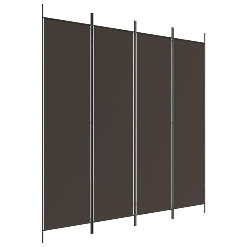 Paravent 4 Panneaux Tissu Marron 200 x 200 cm