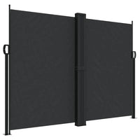 Paravent Rétractable Extérieur Polyester Noir 180 x 1200 cm