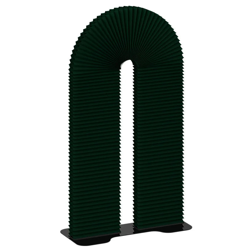 Paravent Design Arche Plissée Rose Brun Vert Blanc 194 x 107 cm