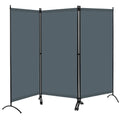 Paravent Extérieur 3 Panneaux Polyester Gris ou Crème 255 x 181 cm