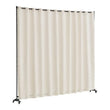 Cloison Amovible Tissu Beige sur Roulettes 308,5 x 245,5 cm