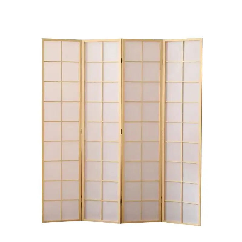 Paravent Japonais 4 Panneaux Shoji Naturel ou Noir 150 à 200 cm
