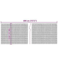 Brise-Vue Roseau Brun en Rouleau 400 x 100 cm, Jardin et Balcon