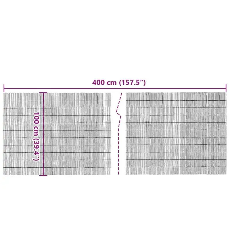 Brise-Vue Roseau Brun en Rouleau 400 x 100 cm, Jardin et Balcon