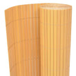 Brise-Vue Rouleau PVC Double Face Jaune Aspect Bambou 500 x 90 cm