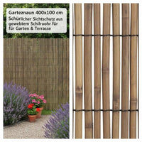 Brise-Vue Roseau Brun en Rouleau 400 x 100 cm, Jardin et Balcon