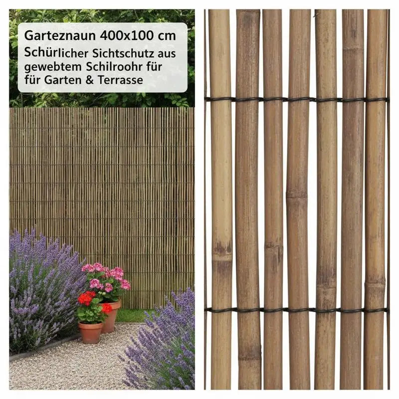 Brise-Vue Roseau Brun en Rouleau 400 x 100 cm, Jardin et Balcon