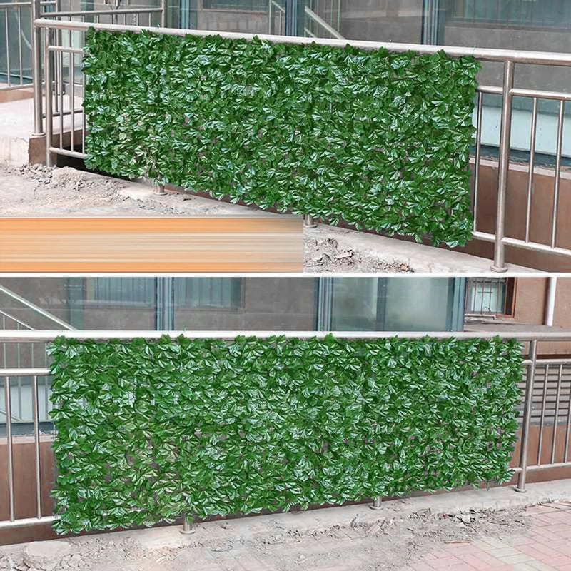 Brise-Vue Lierre Artificiel Feuilles d'Érable Rouleau Vert 300 x 100 cm