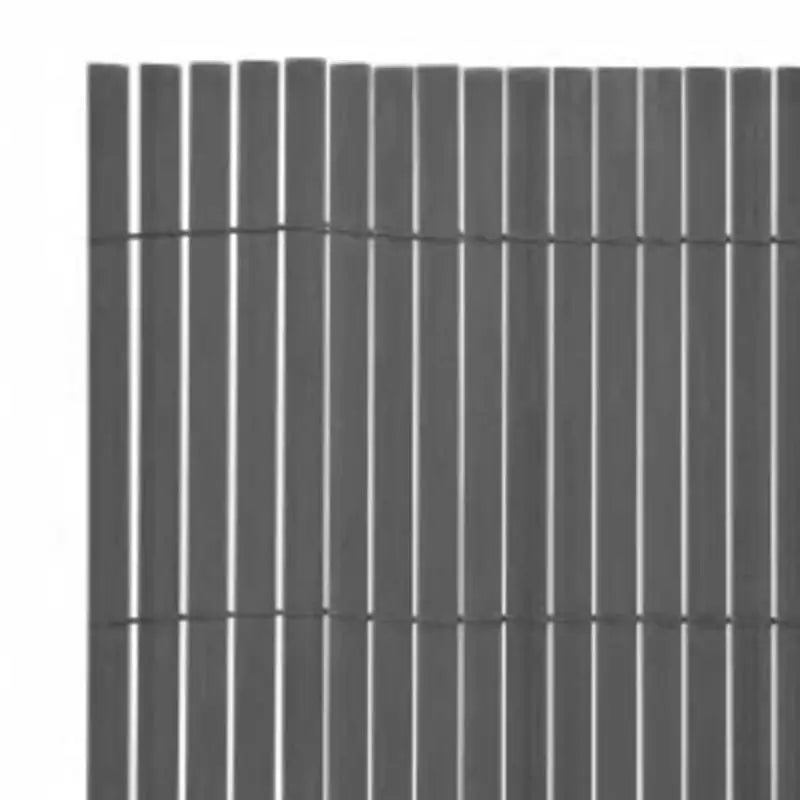 Brise-vue jardin PVC double face gris, en PVC