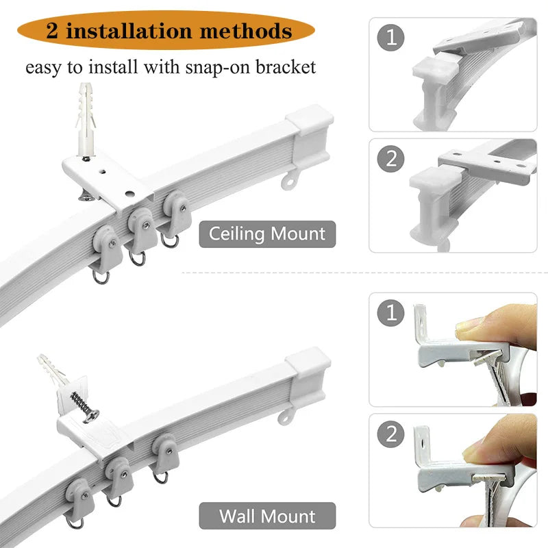 Rail flexible pliable plafond ou mur, pour un dressing