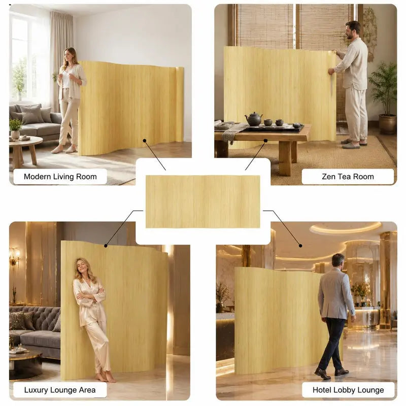 Paravent Bambou Naturel Enroulable Occultant 165 x 800 cm