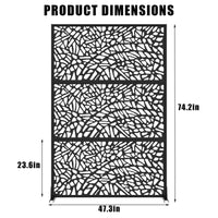 Paravent extérieur métal noir mat feuilles ou mosaïque, pour préserver son intimité dehors