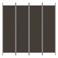 Paravent 4 Panneaux Tissu Marron 200 x 200 cm