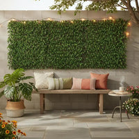 Brise-Vue Extensible Feuillage Eucalyptus Vert Cadre Saule 180 x 90 cm