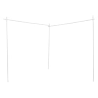 Support de rideau séparateur de pièce sans perçage blanc, pour un coin chambre