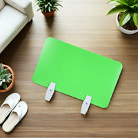 Séparateur de bureau acrylique vert à pince, pour travailler au calme