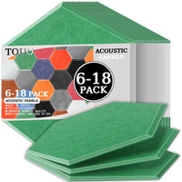 Panneau Acoustique Mural Hexagonal Polyester 6 à 18 Pièces 0,8 cm