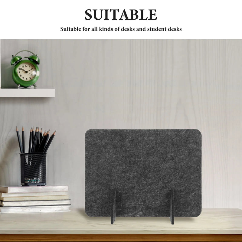 Séparateur de bureau feutre gris foncé 4 panneaux, pour travailler au calme