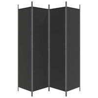 Paravent 4 Panneaux Tissu Noir 200 x 200 cm