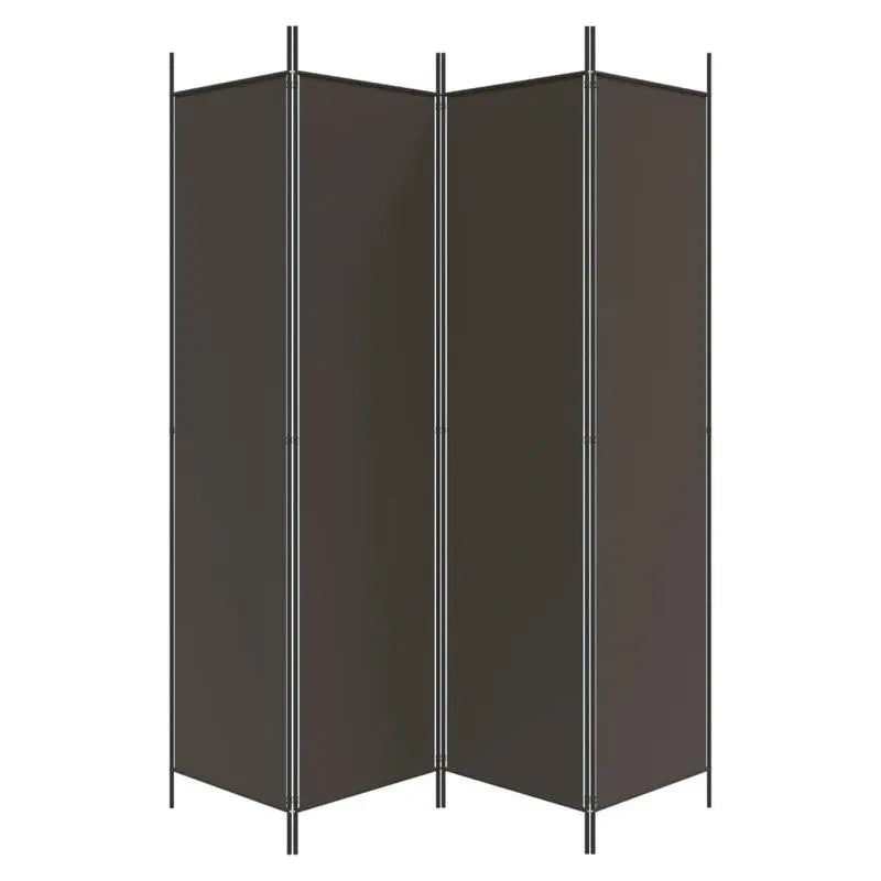 Paravent 4 Panneaux Tissu Marron 200 x 200 cm